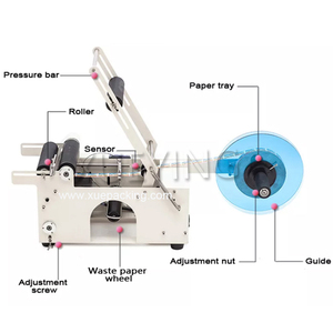 50 mô hình Giá tốt nhất sẵn sàng để tàu bán tự động Tabletop nhựa Glass chai tròn máy dán nhãn - Product Image 3