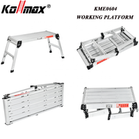 Plate-forme de travail réglable à usage domestique escabeau pliant portable en aluminium plate-forme d'échafaudage escabeau