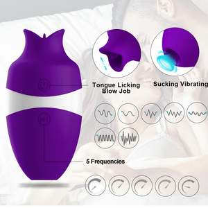 ALWUP 2 en 1 Jouets sexuels puissants pour femmes, stimulation de la langue, de la succion, de la vibration, du vagin, du mamelon, du clitoris - Product Image 2