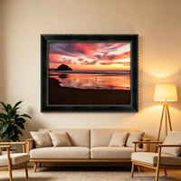 Moldura de Pino Macizo con Textura Retro Europea, Tiras Decorativas Talladas en Negro, Café, Plata y Oro para Decoración con Pintura al Óleo