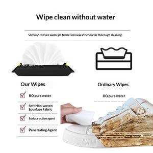 <span class=keywords><strong>Toallitas</strong></span> Húmedas Desechables Blancas para Zapatos Shake Tone, Limpieza y Descontaminación Deportiva, Sin Necesidad de Lavar, Empaque en Caja de Plástico, Modelo 1001, OEM ODM - Product Image 3