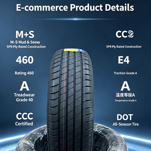 ยางเรเดียล M+S สำหรับทุกฤดู ขนาด 185/60R15 ใหม่  ระดับการสึกหรอ 460  ยึดเกาะถนนได้ดี ได้รับการรับรองมาตรฐาน DOT เหมาะสำหรับการเดินทางประจำวันและรถขนาดเล็ก - Product Image 3