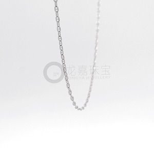 Adjustable Shiny White Pt950 Fine <b>Link</b> <b>Cable</b> Necklace For Daily Occasion Minimalist Platinum Jewelry - Product Image 5