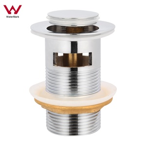Bonde de vidange pour lavabo WaterMark 32 mm, avec bouton <span class=keywords><strong>poussoir</strong></span>, système Click Clack, sans fente, pour baignoire - Product Image 1
