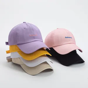 Gorra de alta calidad, sombreros bordados, gorras de béisbol personalizadas, sombrero de papá bordado con etiqueta tejida de marca