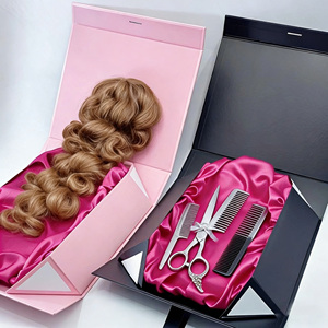 High-End Custom Magnetic Closure Hair Shipping Box with Silk Lining Suitable for Long-Distance Transport Retail Packaging Boxes - Product Image 2