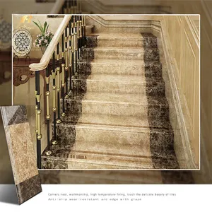 디자인 미끄럼 흑백 바닥 단계 광택 계단 단계 대리석 타일 가격