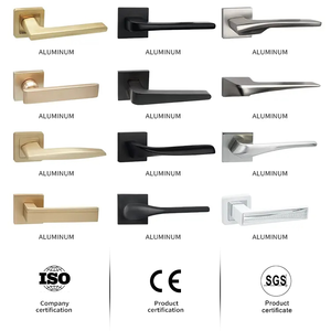 Lối vào cửa kéo xử lý nhôm Rosette kinh tế Nội Bộ đòn bẩy sang trọng Matte đen cửa xử lý sắt tấm - Product Image 4