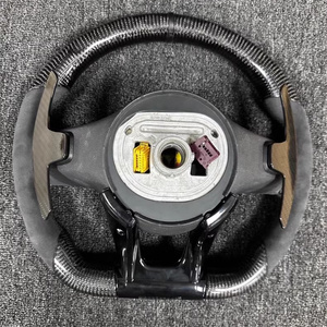 Volant de direction en cuir personnalisé Accessoires de voiture pour Mercedes Benz W212 W203 W205 W222 W213 Cls <span class=keywords><strong>Gle</strong></span> Glc 43 E63 <span class=keywords><strong>E53</strong></span> C63 <span class=keywords><strong>AMG</strong></span> - Product Image 2