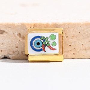 Pulsera de Charms Italianos de Acero Inoxidable con Baño de Oro de 18K, de Alta Calidad, Impermeable, No se Deslustra, Venta al por Mayor Directa de Fábrica - Product Image 2