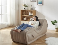 Fauteuil Canapé Gonflable en PVC Automatique Moderne et Simple, Portable avec Coussin d'Air pour Usage en Extérieur, Salon ou Hôpital
