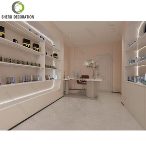 Vitrine de présentation cosmétique pour salon de beauté, présentoir à ongles avec porte en verre, étagères multicouches pour produits de soin de la peau - Product Image 1