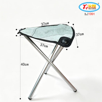 Tabouret pliant léger et portable en alliage d'aluminium pour le camping avec sangle de transport