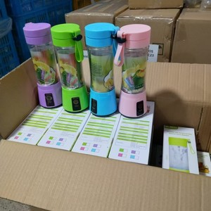 380ml paslanmaz çelik bıçaklar ve PP malzeme otomatik küçük taşınabilir şarj 6 yaprak bıçak Mini meyve sıkacağı - Product Image 4