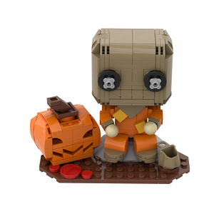Bloques de Construcción de Personajes de Yute para Halloween, Adorno de Ladrillos para Ensamblar DIY con Calabaza y Cubo de Dulces, Decoración de Escritorio - Product Image 3