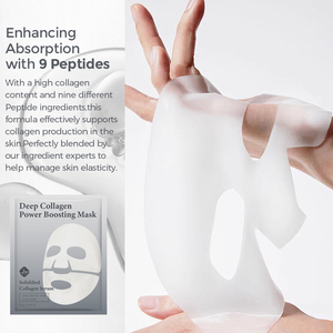 Maschera Viso Notturna Coreana <span class=keywords><strong>Bio</strong></span> Collagen Real Deep Anti-Età Idratante in Tessuto per Migliorare l'Elasticità - Disponibile Subito - Product Image 5