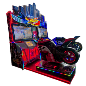 Dynamic motorcycle <b>game</b> <b>machine</b> Commercial racing arcade <b>machine</b> Amusement park moto <b>game</b> Dual player driving simulator - Product Image 4
