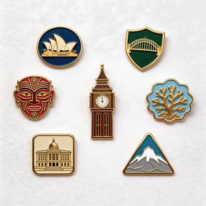 Pins de revers en émail, badges métalliques, broches, emblèmes et objets artisanaux en métal, avec impression UV, sur le thème de <span class=keywords><strong>la</strong></span> Ponte Golden Gate et de <span class=keywords><strong>la</strong></span> Grande Muraille, souvenirs de voyage personnalisés - Product Image 3