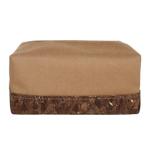 Bolsa de Almacenamiento Cosmética de Corcho y Madera, Personalizada de Fábrica, con Papel de Carbón de Café Natural Original - Product Image 4