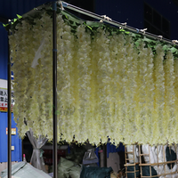 Dekorasi Pernikahan Bunga Wisteria Buatan Latar Belakang Wisteria Gantung Sutra untuk Acara Pernikahan