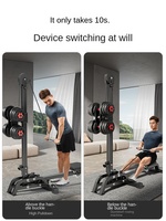 Machine à Rameur Assis Pliable et Silencieuse avec Câble à Résistance Dynamique Réglable pour Entraînement Complet du Corps à Domicile