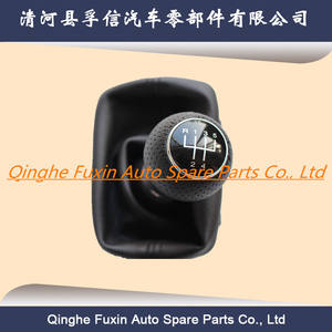 Poignée de levier de vitesse en cuir noir Fuxin pour Audi A3 A4, boîte manuelle - Product Image 1