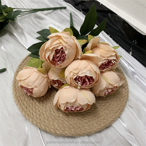 QSLH Ti398 Ramo de Flores de Peonías Artificiales, Paquete Económico, Flor de Rosa y Peonía Artificial, Ramo de Flores Artificiales de Peonía para Eventos - Product Image 3