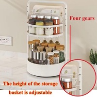 Support à épices rotatif noir avec porte-serviettes en papier, plateau tournant à 2 niveaux, organisateur d'assaisonnements pour comptoir de cuisine et armoire