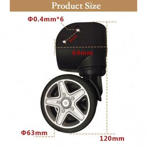 Durable Adjustable Rubber Waterproof <b>Suitcase</b> <b>Wheels</b> Swivel Casters Luggage Trolley Mute Screw Repair Replacement Model WZ600E - Product Image 6