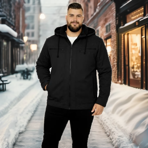 Custom Coated Casual Winter <b>Warm</b> Padded Pilot Bomber <b>Jacket</b> with Stand Collar Retro Windproof <b>Waterproof</b> for Men - Product Image 2