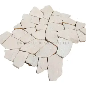 פופולרי לבן אבן חול אבן פורניר צפחה עבור קיר החיצוני אח קיר קישוט, אבן קיר חיפוי