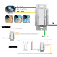 Controlador y regulador de intensidad 2 en 1, clase 2 UL CUL, 12V 24V 60W 96W 100W 120W 160W, regulable, CCT, controlador LED de voltaje constante