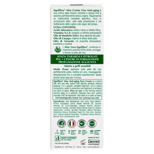 Crème visage anti-âge EQUILIBRA 50 ml à l'aloe vera, produit de soin de la peau pour usage domestique, testé dermatologiquement, fabriqué en Italie - Product Image 2