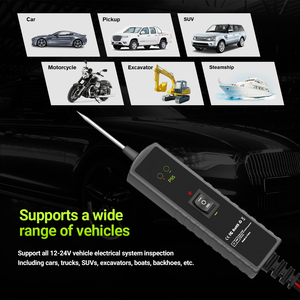Probador de Circuitos para Vehículos Profesional P55 y Probador de Baterías de <span class=keywords><strong>Auto</strong></span> 12-24V, Prueba de Continuidad con 1 Año de Garantía, Ajuste Universal - Product Image 6