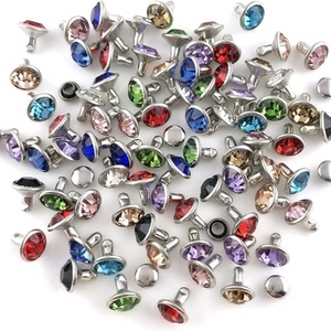 Trang Trí Bạc Pha Lê Rhinestone Đinh Tán Đinh Tán Cho DIY Thủ Công Quần Áo Túi <span class=keywords><strong>Spike</strong></span> Rhinestone Đinh Tán Cho Da Thủ Công - Product Image 3