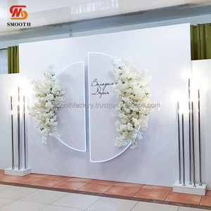 ฉากหลังอะคริลิคสีขาวรูปสี่เหลี่ยมผืนผ้าแบบถอดประกอบได้ LEDA รุ่นใหม่ล่าสุด สำหรับตกแต่งเวทีงานแต่งงาน - Product Image 3