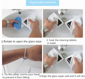 Nettoyeur de vitres magnétique <span class=keywords><strong>double</strong></span> <span class=keywords><strong>face</strong></span> réglable Epsilon, magnétique pour vitres doubles faces de 3 à 8 mm, brosse de lavage de vitres, essuie-glace - Product Image 4