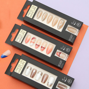 Nouvelle mode 2024, faux ongles en acrylique 3D pré-faits en vrac, prix de gros bon marché, ongles <span class=keywords><strong>press</strong></span>és français avec emballage en boîte - Product Image 5