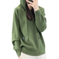 Sweat-shirt en tricot à capuche à la mode pour femmes 24 veste coupe ample populaire pour le printemps automne hiver avec techniques imprimées à la conception doublée