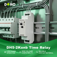 Relais temporisé miniature à faible consommation DOHO DH5-2Konb Series SPDT/DPDT 10A/15A AC/DC 24-240V en alliage d'argent 0.1S~10D à bornes à vis