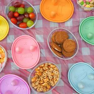 Caja de refrigerios sin desorden, tamaño redondo S, hermética, conserva la frescura, para niños, tapa de plástico, fácil de limpiar - Product Image 2