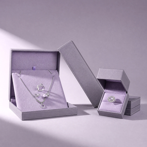 Zebopak Lavender Purple Jewellery <b>Box</b> Set with Ring Necklace Pendant Bracelet <b>Christmas</b> Holiday Gift Packaging Supplier - Product Image 2