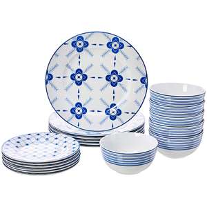 Set di stoviglie in ceramica dipinta OEM personalizzato <span class=keywords><strong>piatti</strong></span> <span class=keywords><strong>piatti</strong></span> ciotole Set di stoviglie <span class=keywords><strong>da</strong></span> cucina <span class=keywords><strong>da</strong></span> 18 pezzi <span class=keywords><strong>servizio</strong></span> per <span class=keywords><strong>6</strong></span> - Product Image 3