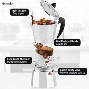 Oem קלאסי פרימיום יחיד צינור mocha יצרנית mocha 1 3 6 9 12 כוסות אלומיניום אספרסו מוקה סיר קפה - Product Image 3