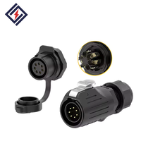 Connecteur circulaire aviation étanche IP68 Quick Lock LP20 à visser, mâle-femelle, pour alimentation électrique