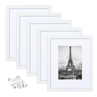 Décoration d'intérieur, support mural créatif en MDF, 8x12 pouces, cadre photo pour collectionneurs d'art, de bandes dessinées, avec passe-partout blanc
