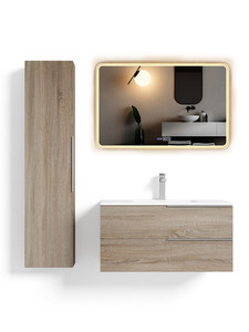Mueble de tocador, barato, montado en la pared, para baño, tocador de lavabo, <span class=keywords><strong>muebles</strong></span> de color madera, granito, baño lavamanos - Product Image 6
