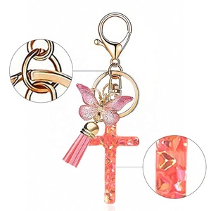 Hot-selling Manufacturer Dropshipping purple butterfly Tassel Fuchsia Yellow Blue Leather Cash Bag Wallet Shape Letter <strong>Jewellery</strong> - Product Image 3