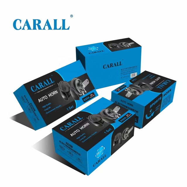 New CARALL K80A 12V 24V  Snail Car Horn Two-Tone Fanfare with 410Hz-510Hz Sound Durable Aluminum 2-Way Speaker  New Condition
