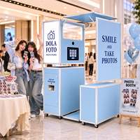 Photomaton modulaire couleur personnalisée, démontable, emballage plat, station selfie portable, montage facile, économie sur les frais de transport